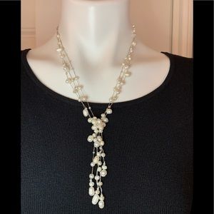 Bundle of 4 different colors of fresh water pearls necklaces new